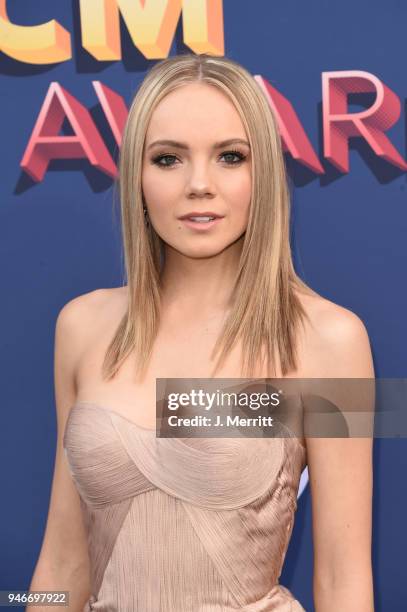 Danielle Bradbery attends the 53rd Academy of Country Music Awards at the MGM Grand Garden Arena on April 15, 2018 in Las Vegas, Nevada.