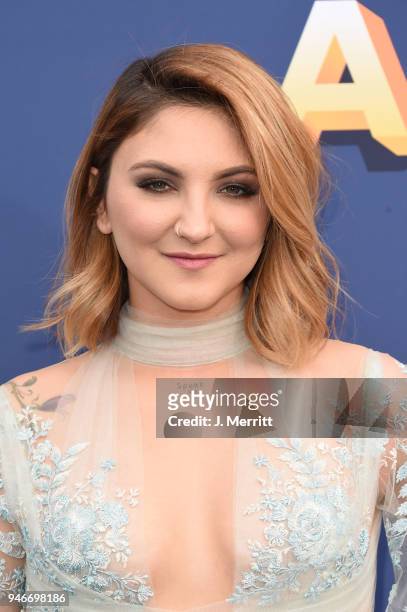 Julia Michaels attends the 53rd Academy of Country Music Awards at the MGM Grand Garden Arena on April 15, 2018 in Las Vegas, Nevada.