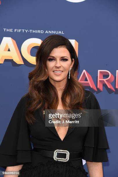 Karen Fairchild attends the 53rd Academy of Country Music Awards at the MGM Grand Garden Arena on April 15, 2018 in Las Vegas, Nevada.