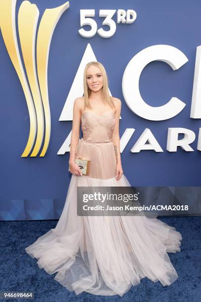 Danielle Bradbery attends the 53rd Academy of Country Music Awards at MGM Grand Garden Arena on April 15, 2018 in Las Vegas, Nevada.