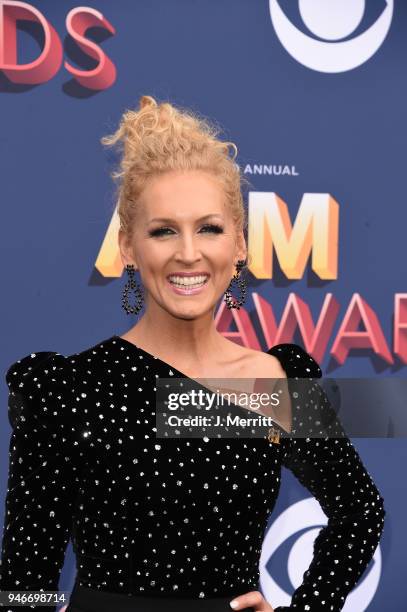 Kimberly Schlapman attends the 53rd Academy of Country Music Awards at the MGM Grand Garden Arena on April 15, 2018 in Las Vegas, Nevada.