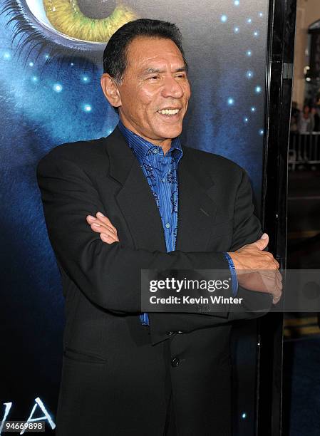 Actor Wes Studi arrives at the premiere of 20th Century Fox's "Avatar" at the Grauman's Chinese Theatre on December 16, 2009 in Hollywood, California.