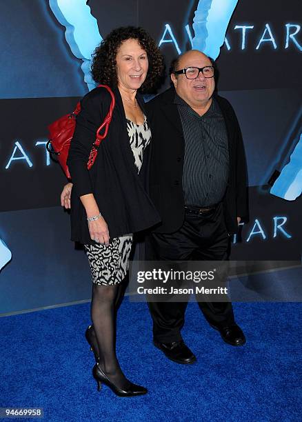 Actors Rhea Perlman and Danny DeVito arrive at the premiere of 20th Century Fox's "Avatar" at the Grauman's Chinese Theatre on December 16, 2009 in...