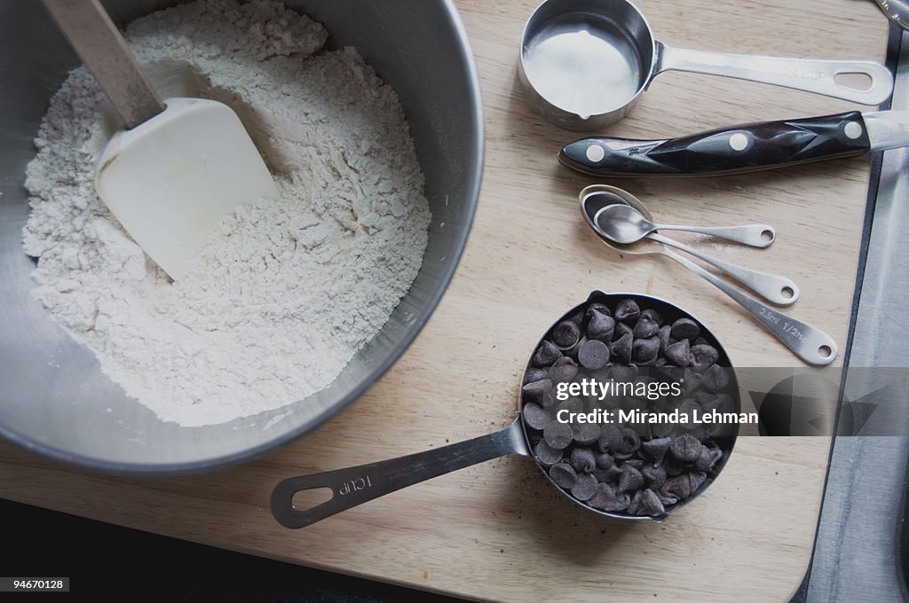 Measuring Cups and Chocolate Chips