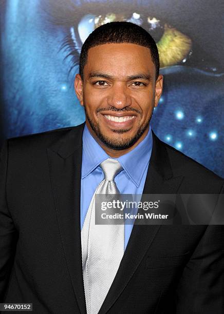 Actor Laz Alonso arrives at the premiere of 20th Century Fox's "Avatar" at the Grauman's Chinese Theatre on December 16, 2009 in Hollywood,...