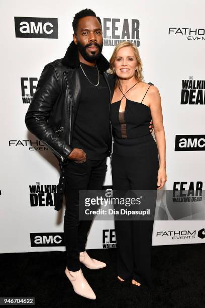 Colman Domingo and Kim Dickens attend the AMC Survival Sunday The Walking Dead/Fear the Walking Dead at AMC Empire on April 15, 2018 in New York City.
