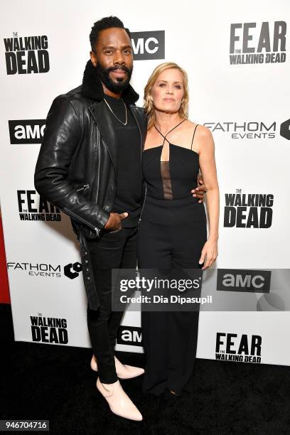 Colman Domingo and Kim Dickens attend the AMC Survival Sunday The Walking Dead/Fear the Walking Dead at AMC Empire on April 15, 2018 in New York City.