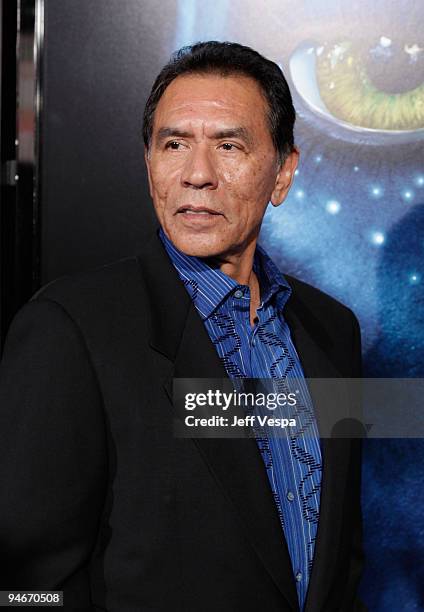 Actor Wes Studi attends the "Avatar" Los Angeles premiere at Grauman's Chinese Theatre on December 16, 2009 in Hollywood, California.
