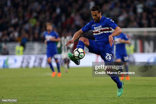 Matias Silvestre of UC Sampdoria in action during the Serie A football match between Juventus Fc and Uc Sampdoria . Juventus Fc wins 3-0 over Uc...