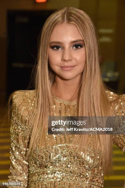 Tegan Marie attends the 53rd Academy of Country Music Awards at MGM Grand Garden Arena on April 15, 2018 in Las Vegas, Nevada.