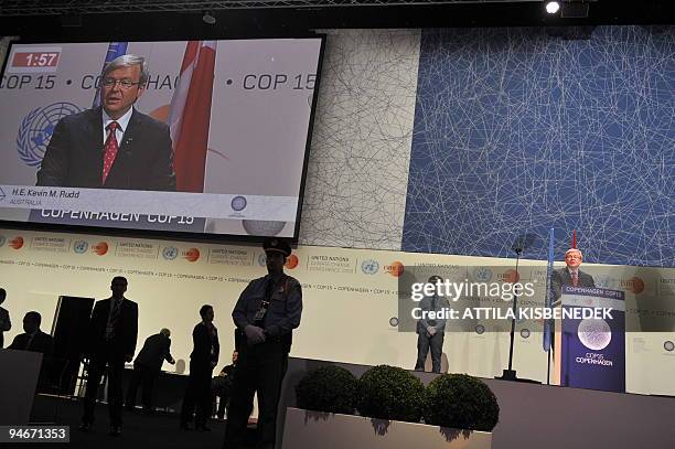 Kevin Rudd 2009 Australia's Prime Minister Kevin Rudd delivers a speech during a ...