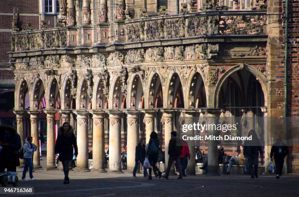 bremen market square - bremen rathaus stock-fotos und bilder