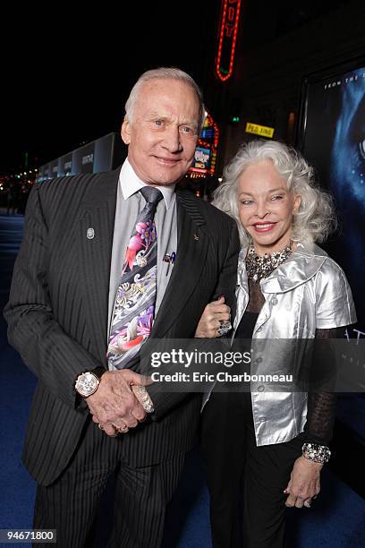 Buzz Aldrin and Lois Aldrin at 20th Century Fox Los Angeles Premiere of 'Avatar' on December 16, 2009 at Mann's Chinese Theatre in Hollywood,...