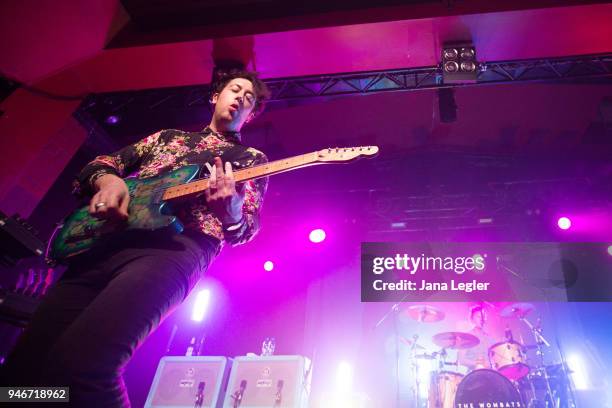 Matthew Murphy and Dan Haggis of The Wombats perform live on stage during a concert at the Astra Kulturhaus on April 15, 2018 in Berlin, Germany.