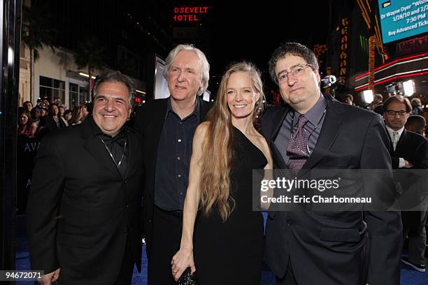 Fox' Jim Gianopulos, Director James Cameron, Suzy Amis and Fox' Tom Rothman at 20th Century Fox Los Angeles Premiere of 'Avatar' on December 16, 2009...