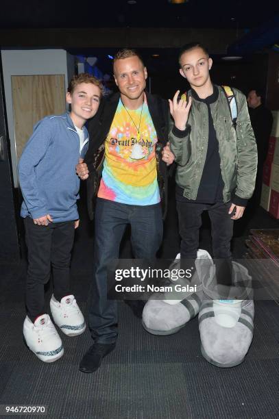 Ryan McKenna, aka Selfie Kid, Spencer Pratt, and Russell Horning, aka Backpack Kid attends the 10th Annual Shorty Awards at PlayStation Theater on...