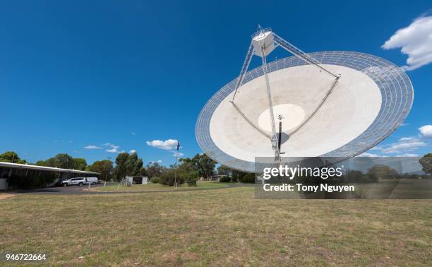 csiro parkes radio telescope, located in central west nsw, one of the telescopes comprising csiro’s australia telescope national facility. - animal antenna stock pictures, royalty-free photos & images