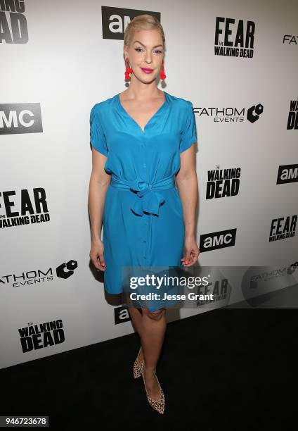Pollyanna McIntosh attends AMC Survival Sunday The Walking Dead/Fear the Walking Dead on April 15, 2018 in Los Angeles, California.
