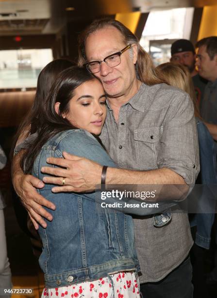 Alanna Masterson and Greg Nicotero attend AMC Survival Sunday The Walking Dead/Fear the Walking Dead on April 15, 2018 in Los Angeles, California.