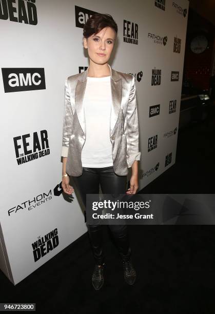 Maggie Grace attends AMC Survival Sunday The Walking Dead/Fear the Walking Dead on April 15, 2018 in Los Angeles, California.