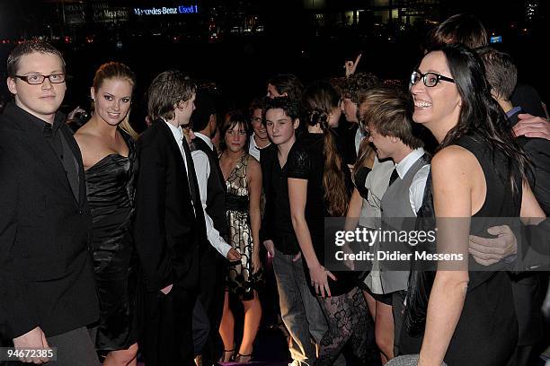 The Cast arrive at the Film premiere of House Of Anubis - Revenge of Arghus at the Metropolis. Antwerp, Belgium. On December 11, 2009.