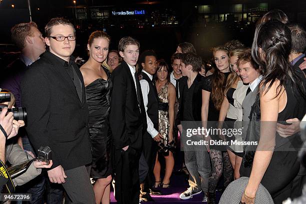 The Cast arrive at the Film premiere of House Of Anubis - Revenge of Arghus at the Metropolis. Antwerp, Belgium. On December 11, 2009.