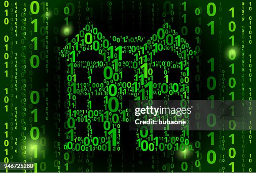 Building Binary Code Vector Pattern Background Building Binary Code Vector Pattern Background