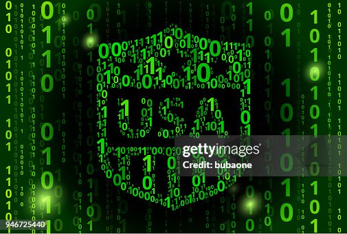 USA Shield Binary Code Vector Pattern Background USA Shield Binary Code Vector Pattern Background