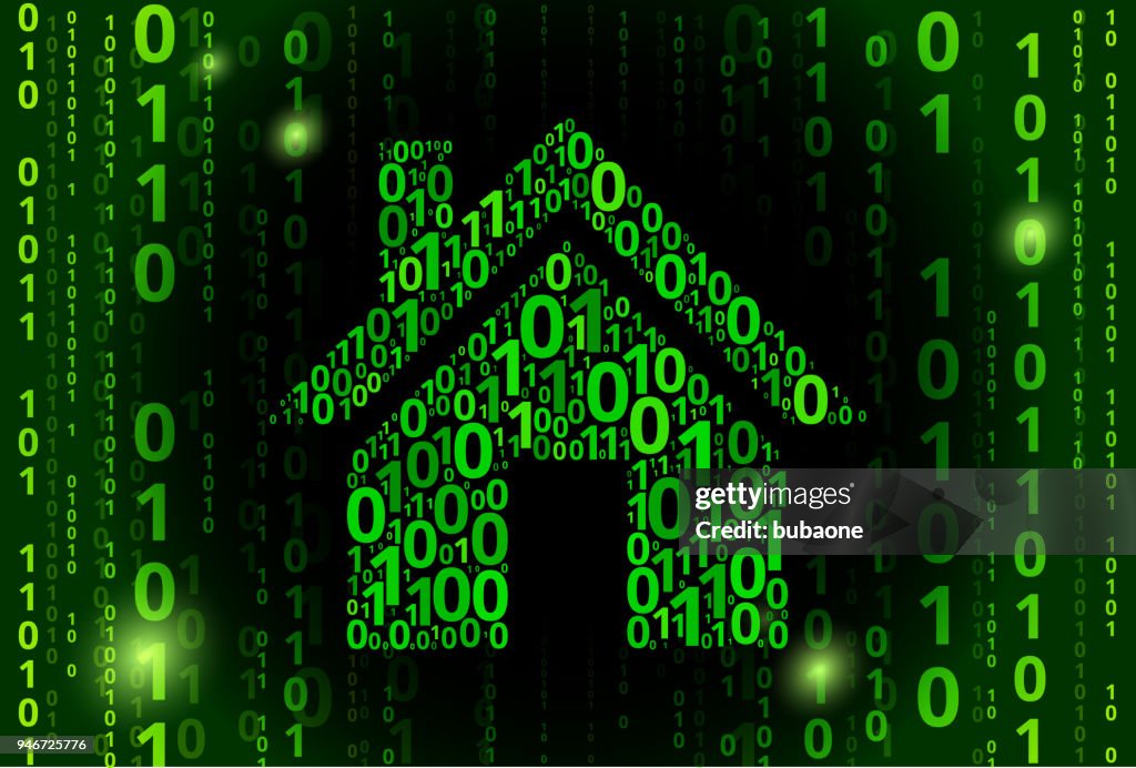House Binary Code Vector Pattern Background High-Res Vector Graphic ...