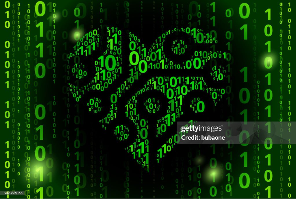 Computer Code Heart Circuit Heart Binary Code Vector Pattern Background High-Res Vector ...