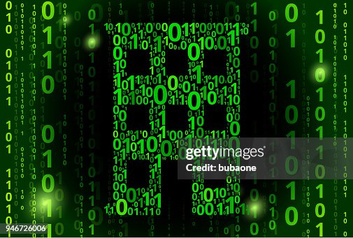 Building Binary Code Vector Pattern Background Building Binary Code Vector Pattern Background