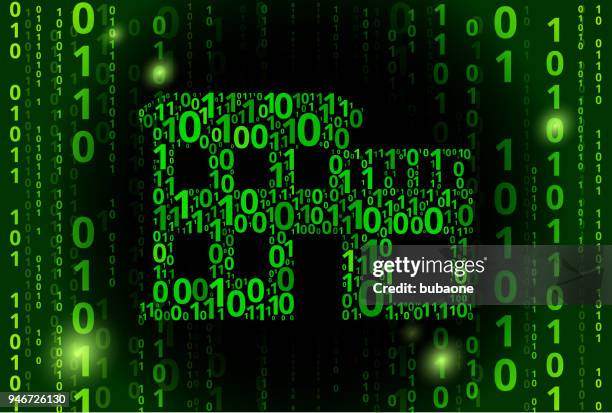 home binary code vector pattern background - binary code building stock illustrations