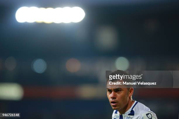 Emmanuel Garcia of Pachuca looks on during the 15th round match between Pachuca and Santos Laguna as part of the Torneo Clausura 2018 Liga MX at...