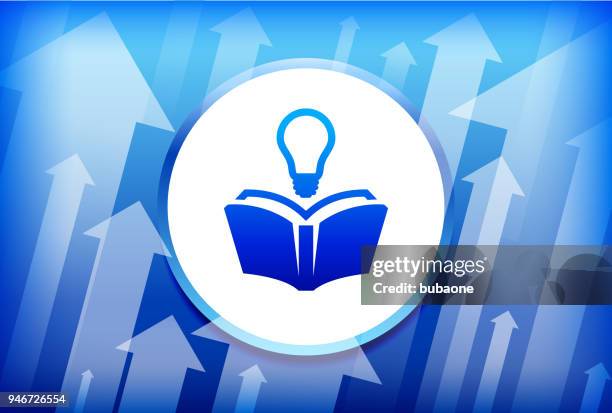 reading idea blue up arrows background - read more arrow stock illustrations
