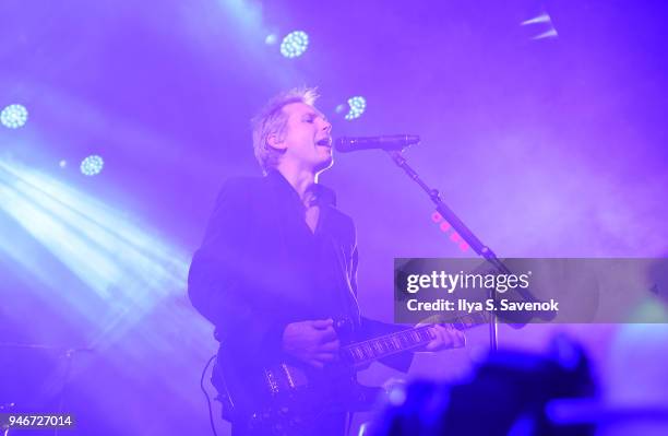 Alex Kapranos of the band Franz Ferdinand performs at Brooklyn Steel on April 15, 2018 in New York City.