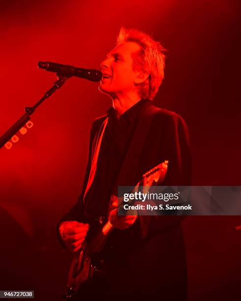 Alex Kapranos of the band Franz Ferdinand performs at Brooklyn Steel on April 15, 2018 in New York City.