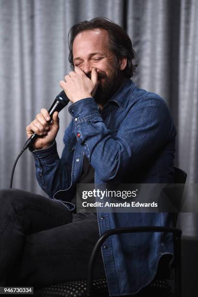 Actor Peter Sarsgaard attends the SAG-AFTRA Foundation Conversations Screening of "The Looming Tower" at the SAG-AFTRA Foundation Screening Room on...