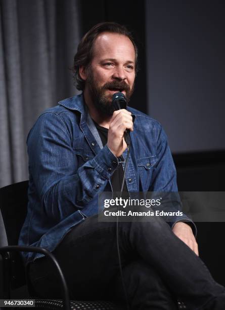 Actor Peter Sarsgaard attends the SAG-AFTRA Foundation Conversations Screening of "The Looming Tower" at the SAG-AFTRA Foundation Screening Room on...