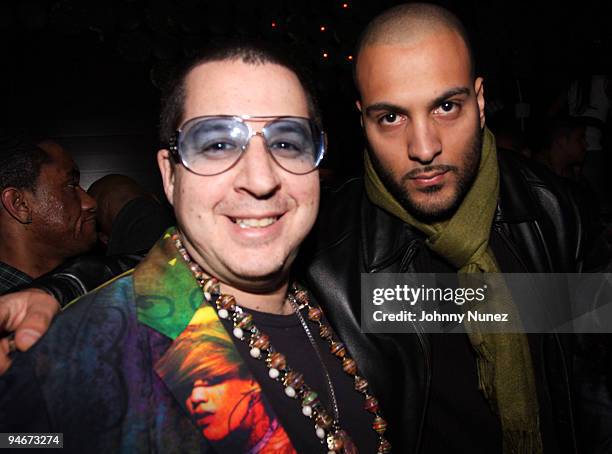 Noah G. Pop and DJ L attend Alicia Keys' "The Element of Freedom" album release party at Greenhouse on December 16, 2009 in New York City.