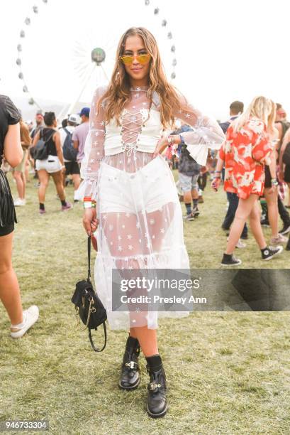 Street Style At The 2018 Coachella Valley Music And Arts Festival - Weekend 1 on April 15, 2018 in Indio, California.