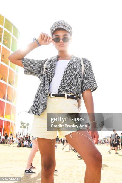Street Style At The 2018 Coachella Valley Music And Arts Festival - Weekend 1 on April 15, 2018 in Indio, California.