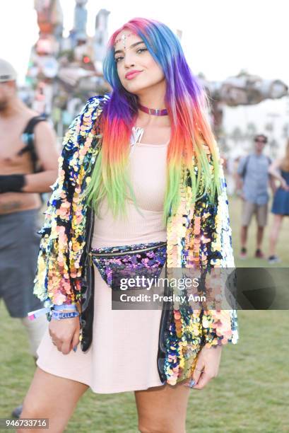 Street Style At The 2018 Coachella Valley Music And Arts Festival - Weekend 1 on April 15, 2018 in Indio, California.