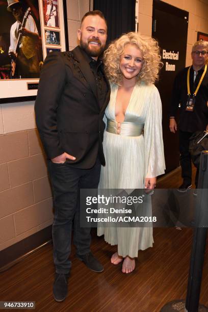 Cam and Adam Weaver attend the 53rd Academy of Country Music Awards at MGM Grand Garden Arena on April 15, 2018 in Las Vegas, Nevada.
