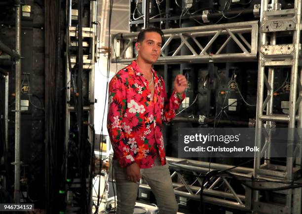 Eazy stands backstage during the 2018 Coachella Valley Music and Arts Festival Weekend 1 at the Empire Polo Field on April 15, 2018 in Indio,...