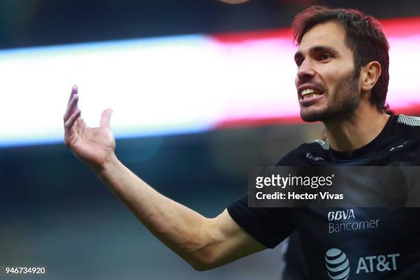 Jose Basanta of Monterrey reacts during the 15th round match between America and Monterrey as part of the Torneo Clausura 2018 Liga MX at Azteca...