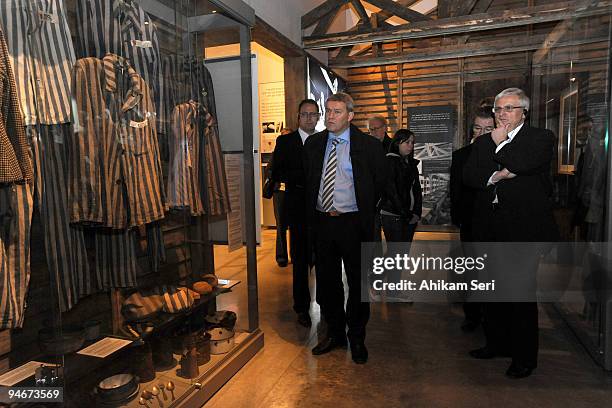 Delegation of the German Football Association , with president Theo Zwanziger , visits the Yad Vashem Holocaust Memorial's historical museum on...