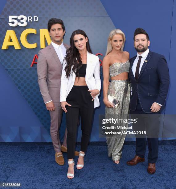 Dan Smyers and Shay Mooney attend the 53rd Academy of Country Music Awards at MGM Grand Garden Arena on April 15, 2018 in Las Vegas, Nevada.