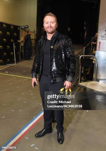 Shane McAnally attends the 53rd Academy of Country Music Awards at MGM Grand Garden Arena on April 15, 2018 in Las Vegas, Nevada.