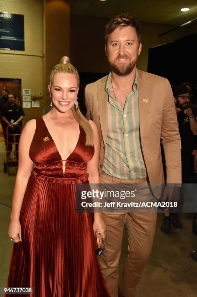 Charles Kelley and Cassie McConnell attend the 53rd Academy of Country Music Awards at MGM Grand Garden Arena on April 15, 2018 in Las Vegas, Nevada.
