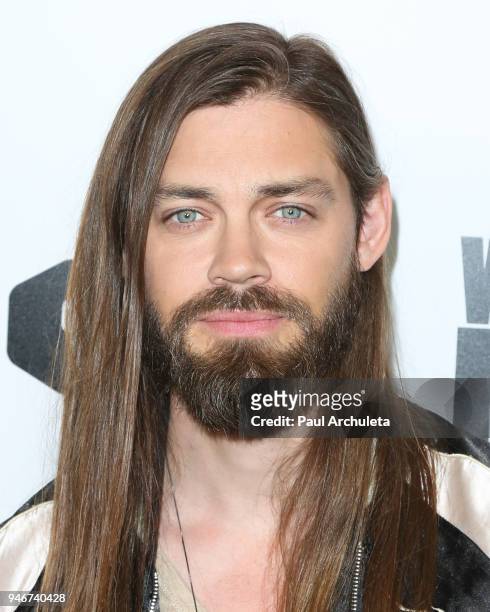 Actor Tom Payne attends "Survival Sunday: The Walking Dead and Fear The Walking Dead" at AMC Century City 15 theater on April 15, 2018 in Century...